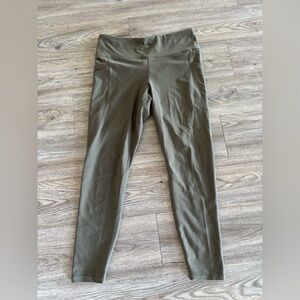 Old Navy Powersoft High Waisted 7/8 Leggings-Olive Green, Size L